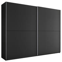 SCHWEBETÜRENSCHRANK  in Graphitfarben  - Alufarben/Graphitfarben, MODERN, Holzwerkstoff/Metall (270/210/60cm) - Livetastic