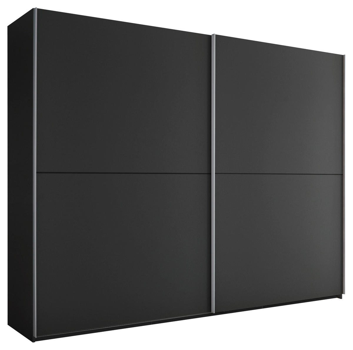 SCHWEBETÜRENSCHRANK  in Graphitfarben  - Alufarben/Graphitfarben, MODERN, Holzwerkstoff/Metall (270/210/60cm) - Livetastic
