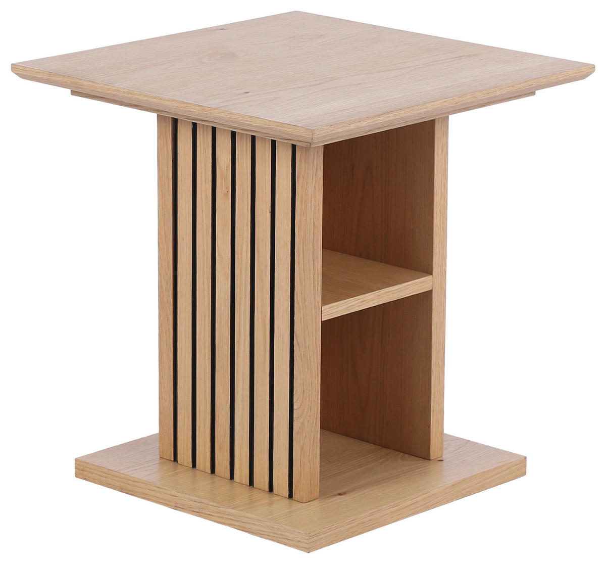 BEISTELLTISCH 50/50/53 cm Eiche furniert Eichefarben quadratisch  - Eichefarben, Natur, Holz/Holzwerkstoff (50/50/53cm) - Stylife