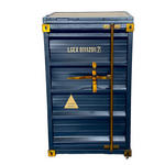 BARSCHRANK in Blau, Goldfarben  - Blau/Goldfarben, Trend, Holz/Metall (120/99/48cm) - Ambia Home