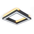 LED-DECKENLEUCHTE 50/50/8 cm    - Schwarz, Trend, Kunststoff/Metall (50/50/8cm) - Novel