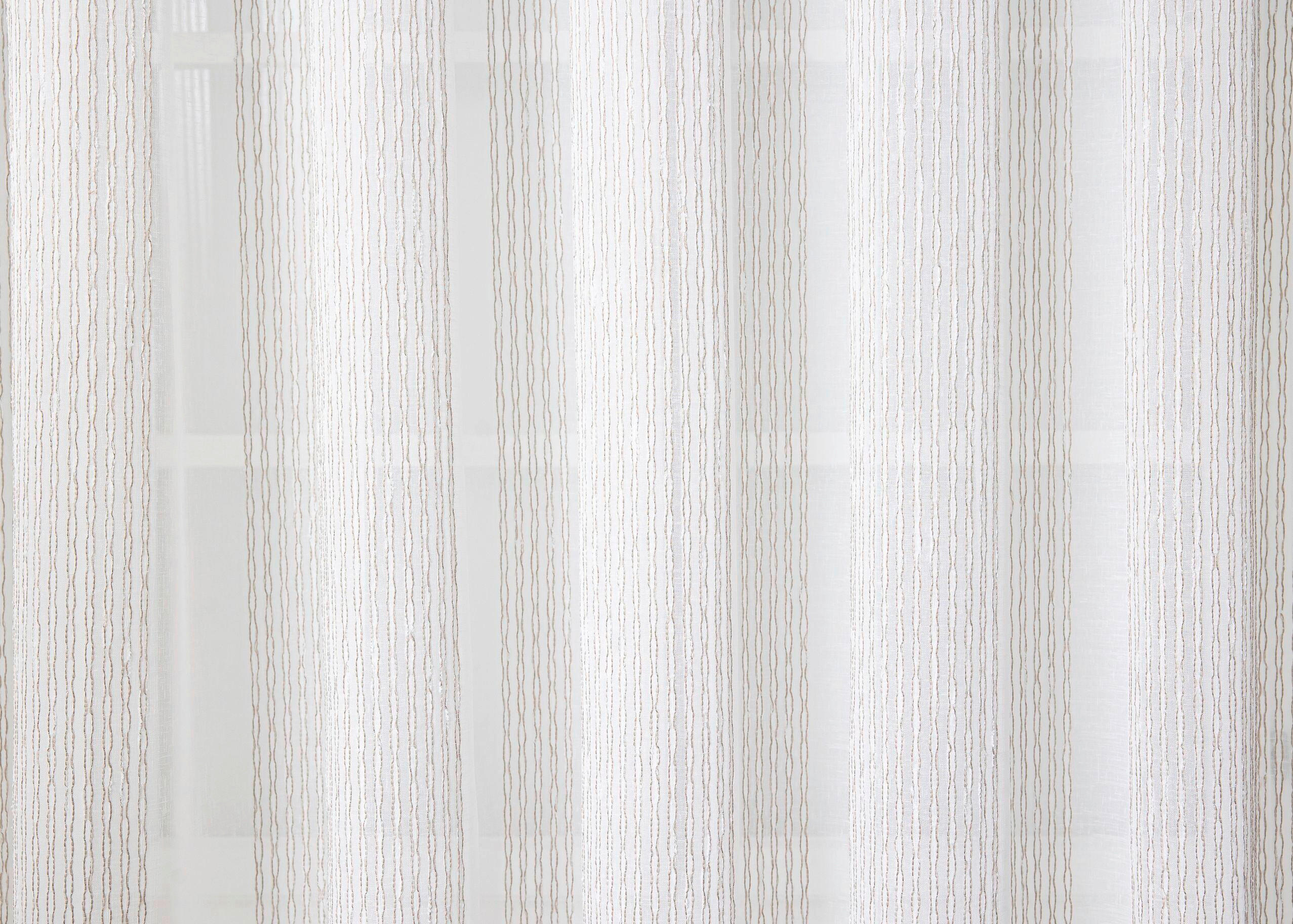 MATERIJAL ZA ZAVESE bež - bež, Osnovno, tekstil (300cm)