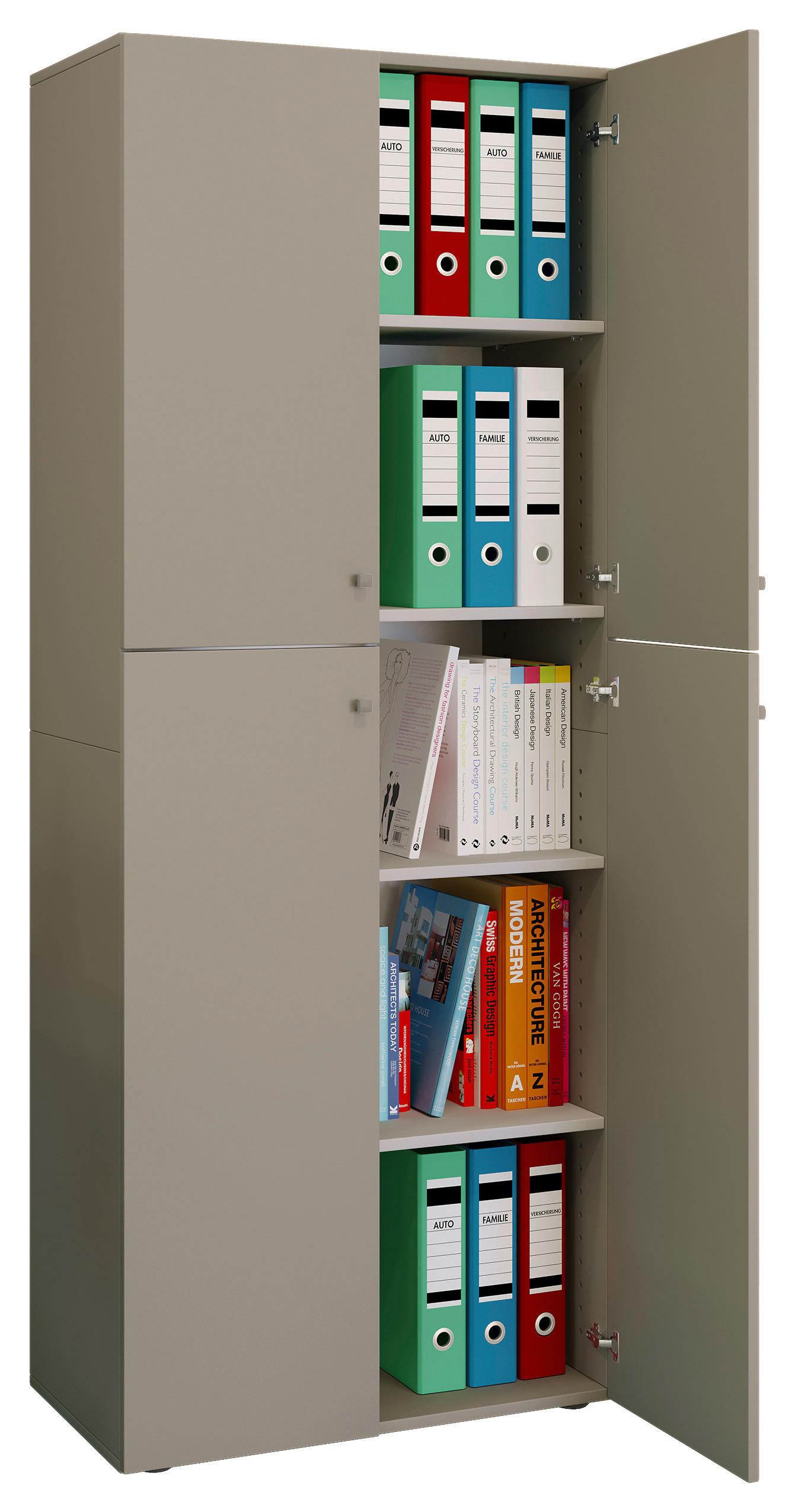 AKTENSCHRANK Grau  - Grau, KONVENTIONELL, Holzwerkstoff (70/182/37cm) - MID.YOU