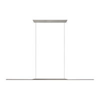 VISEČA LED-SVETILKA  PURE SURFACE 29 W//3000 K/230 V/ - siva, Design, kovina/umetna masa (160/2,5/150cm)