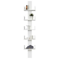 NÁSTĚNNÝ REGÁL, buk, bílá, 35/180/17 cm - bílá, Moderní, dřevo (35/180/17cm) - MID.YOU
