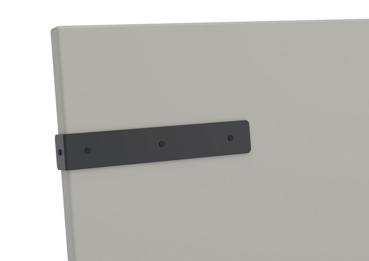 BETT 160/200 cm  in Hellgrau  - Hellgrau/Schwarz, Design, Metall (160/200cm) - Xora