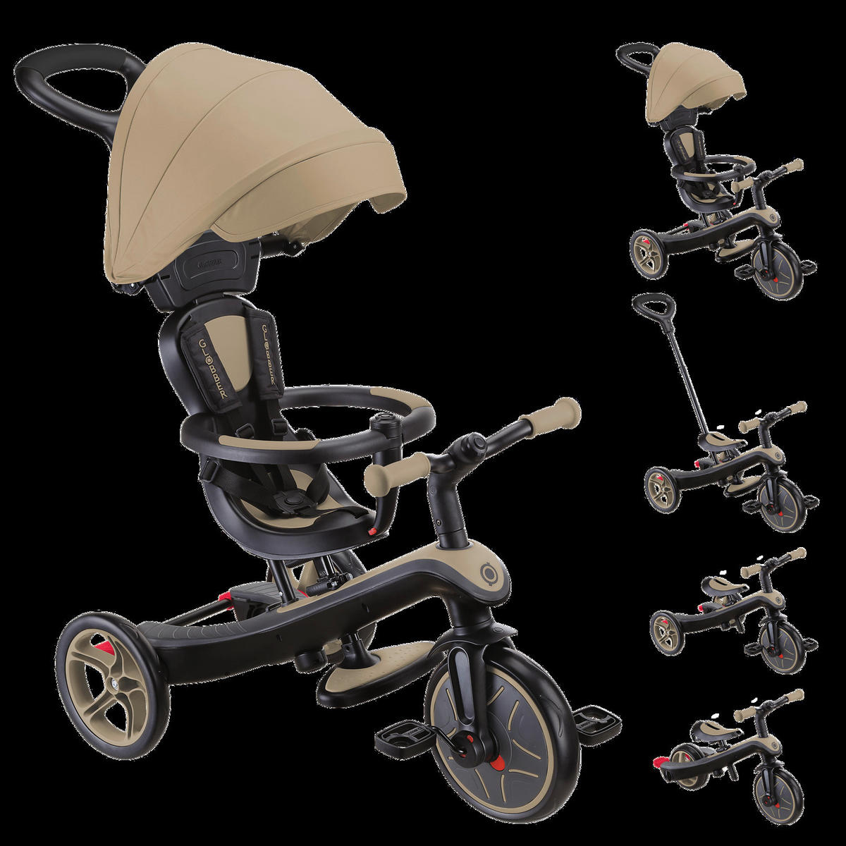 DREIRAD EXPLORER TRIKE 4in1  - Sandfarben, Basics, Kunststoff (95/47/97,5cm) - GLOBBER