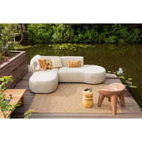 LOUNGEGARNITUR 168/258 cm Aluminium  - Naturfarben, MODERN, Textil/Metall (168/258cm) - Livetastic