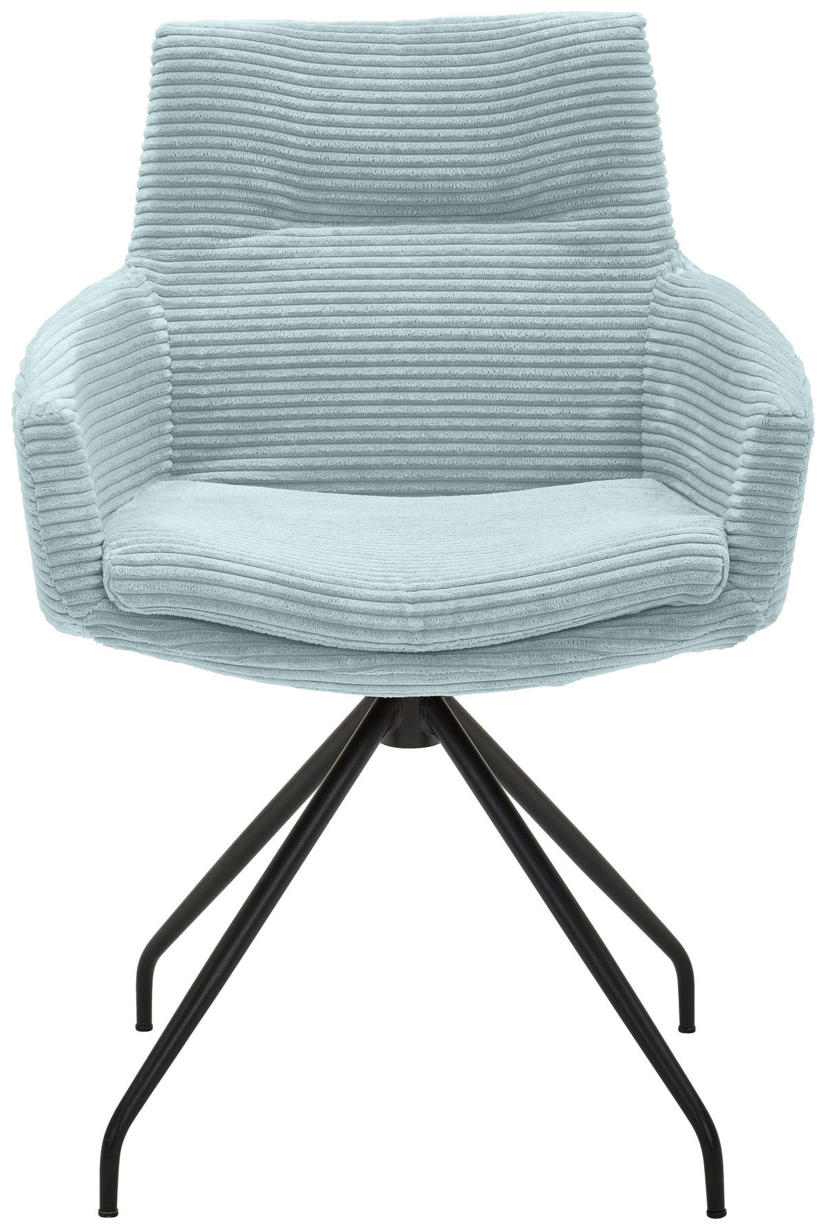 ARMLEHNSTUHL - Schwarz/Hellblau, Design, Textil/Metall (61/85/64cm) - Musterring