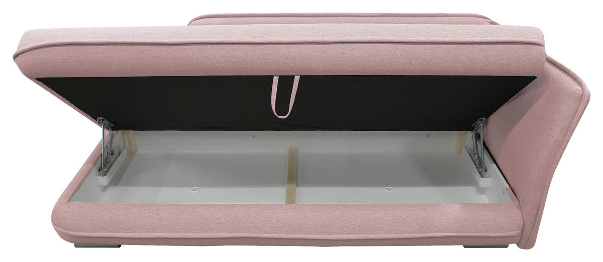 LIEGE in Flachgewebe Rosa  - Silberfarben/Rosa, Design, Kunststoff/Textil (224/84/99/107cm) - MID.YOU