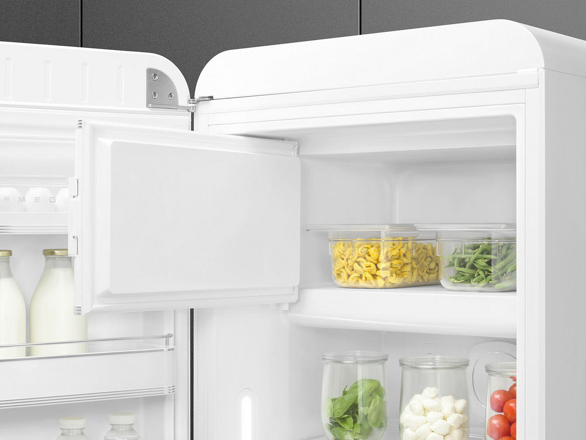 KÜHL-GEFRIER-KOMBINATION FAB28LWH6  - Weiss Hochglanz, Trend, Metall (60.1/153/76.8cm) - SMEG