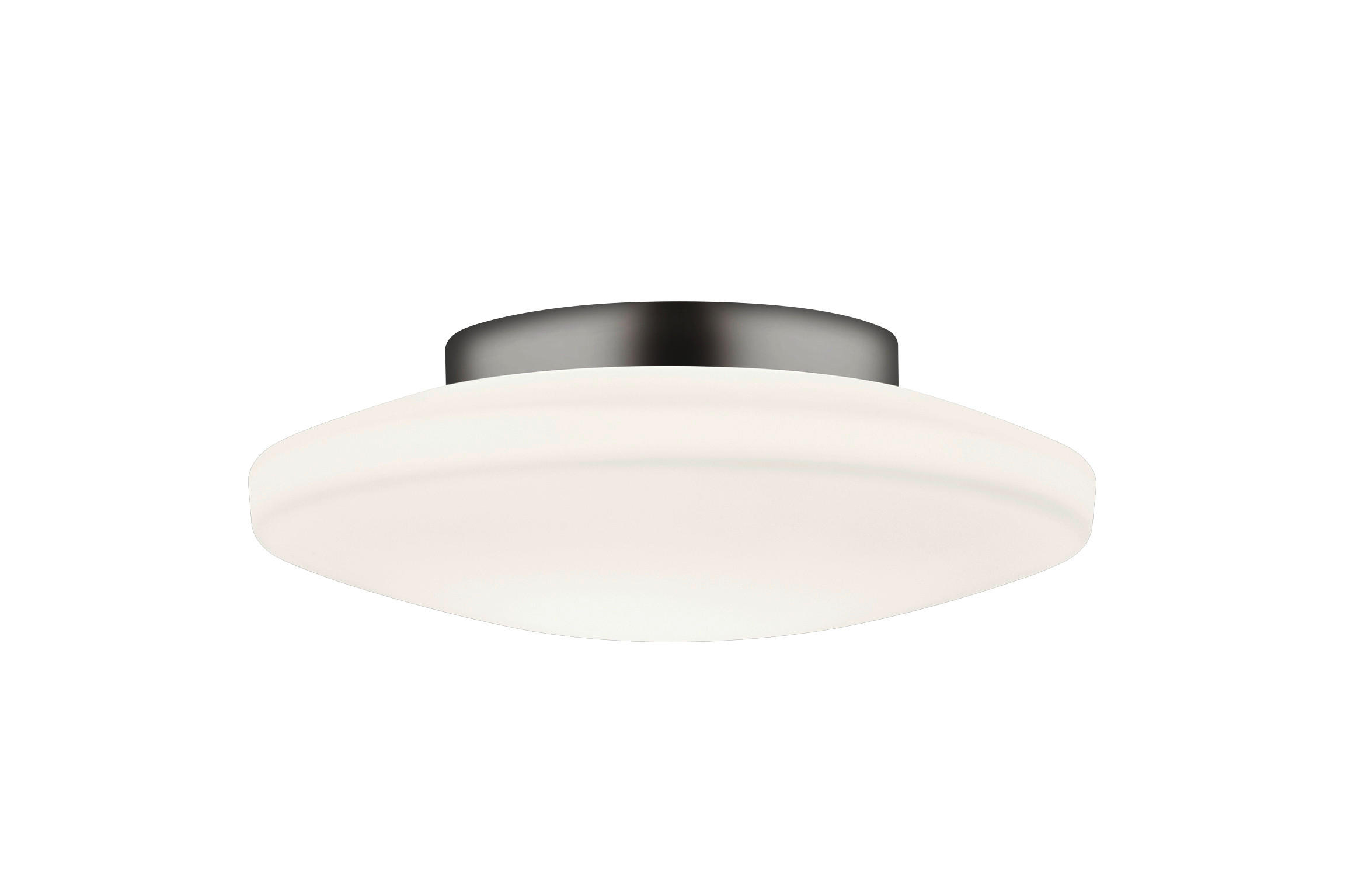 LED-DECKENLEUCHTE Kymo 26/9,5 cm   - Chromfarben/Weiß, Design, Glas/Metall (26/9,5cm) - Helestra