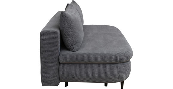 SCHLAFSOFA Webstoff, Plüsch Grau  - Schwarz/Grau, Design, Holz/Textil (213/89/105cm) - Novel