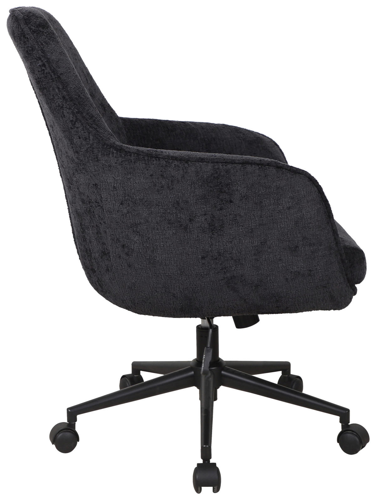 VRTLJIVI STOL kovina, umetna masa, tekstil antracit  - črna/antracit, Design, kovina/umetna masa (63/95/71cm) - Novel
