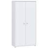 DREHTÜRENSCHRANK in Weiss  - Weiss/Alufarben, Design, Holzwerkstoff (73,7/149,5/34,8cm)