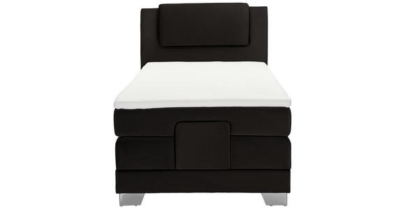 BOXSPRINGBETT 100/200 cm  in Anthrazit  - Anthrazit/Silberfarben, KONVENTIONELL, Kunststoff/Textil (100/200cm) - Esposa