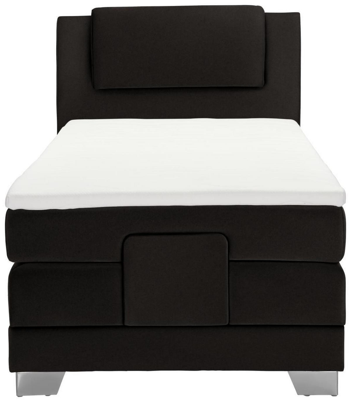 BOXSPRINGBETT 100/200 cm  in Anthrazit  - Anthrazit/Silberfarben, Konventionell, Kunststoff/Textil (100/200cm) - Esposa