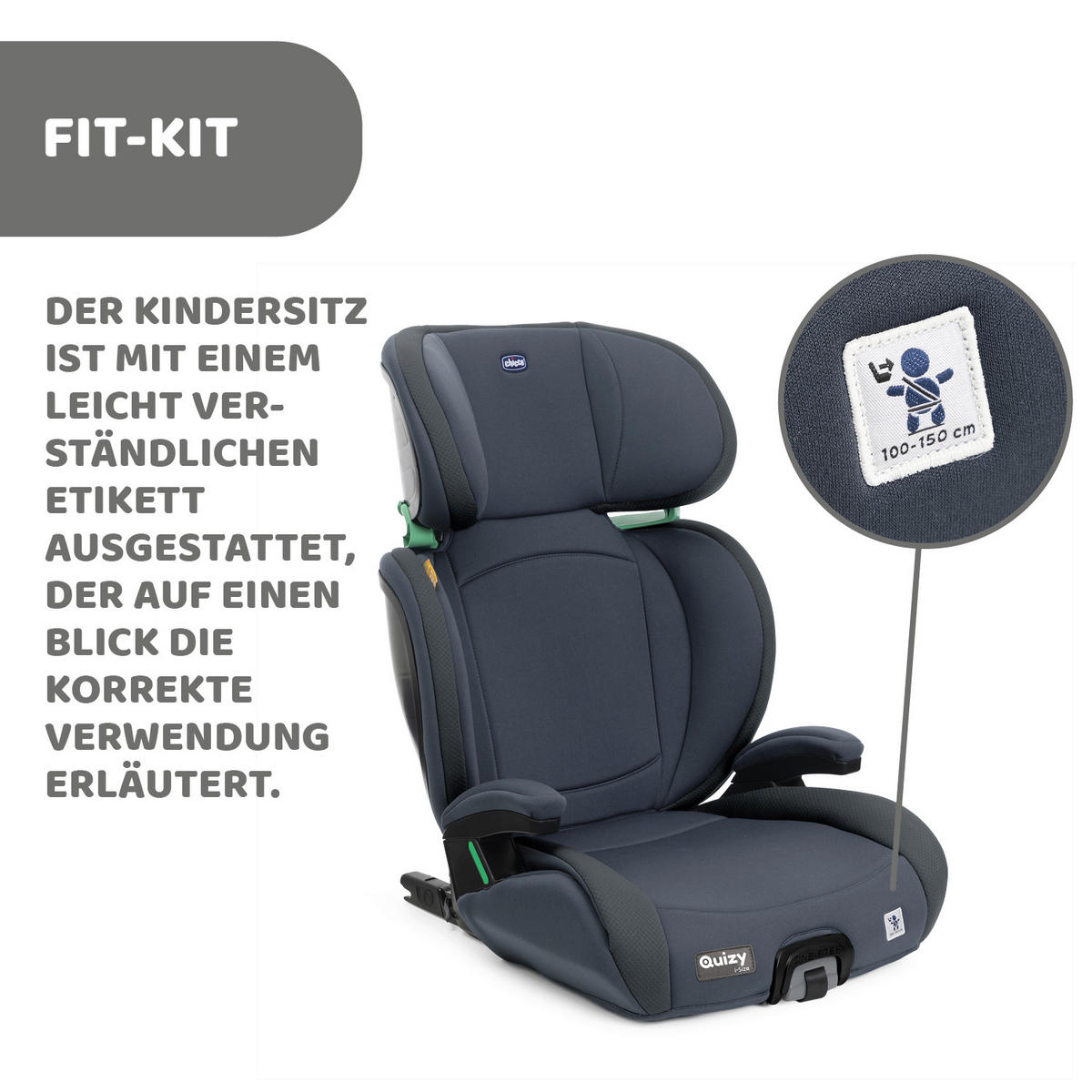 KINDERAUTOSITZ   - Graublau/Dunkelgrau, Basics (44/64/88/40cm) - Chicco