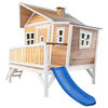 SPIELHAUS 123/12,8/152 cm  - Blau/Braun, KONVENTIONELL, Holz/Kunststoff (123/12,8/152cm) - Ambia Garden