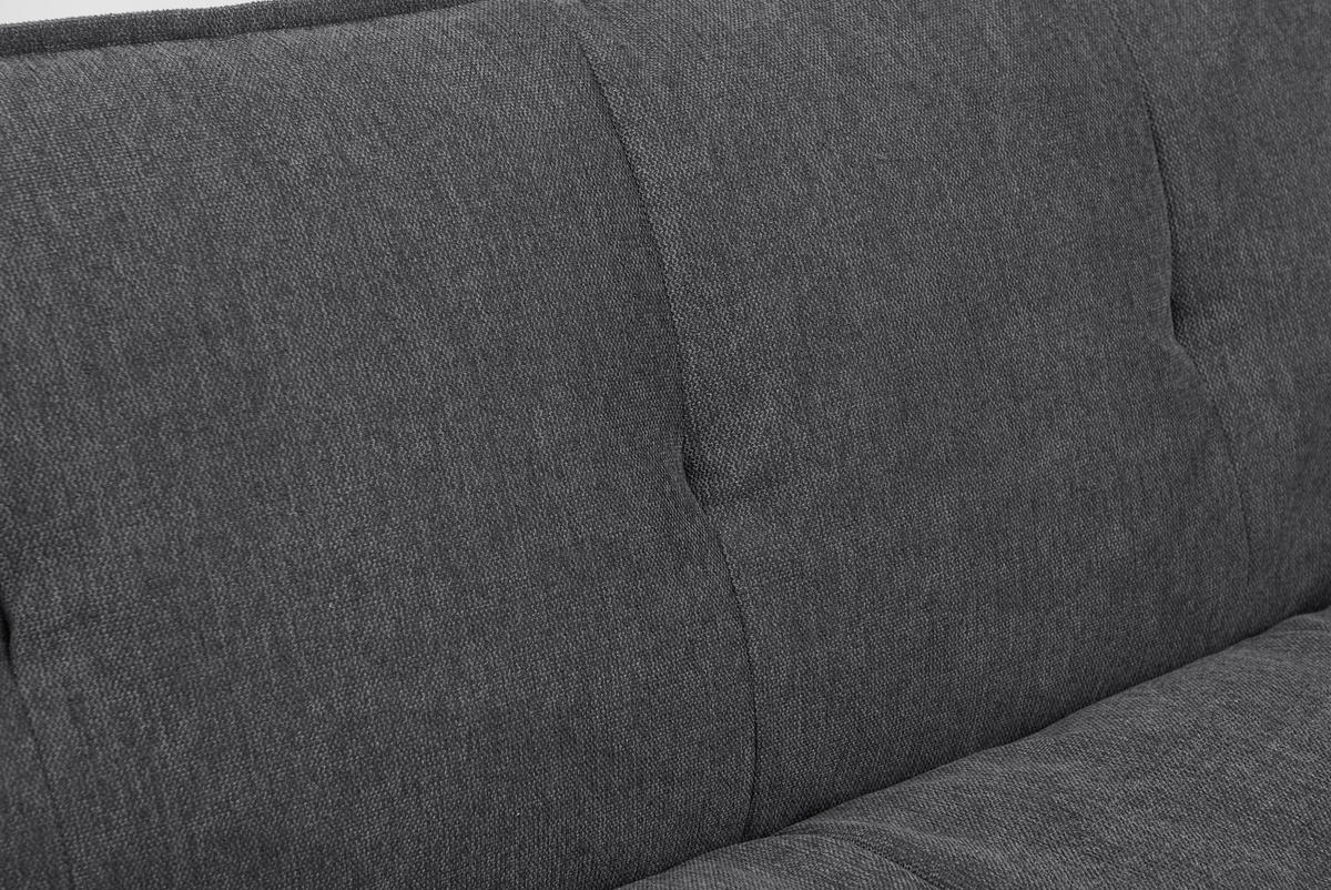 SCHLAFSOFA Webstoff Dunkelgrau  - Dunkelgrau/Schwarz, Design, Holz/Textil (196/83/82cm) - Ti'me