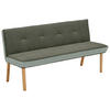 SITZBANK in Holz, Textil Grün  - Eichefarben/Grün, Design, Holz/Textil (157/88/63cm) - Linea Natura