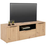 LOWBOARD  in 160/51,7/50 cm  - Eichefarben/Schwarz, KONVENTIONELL, Holzwerkstoff/Kunststoff (160/51,7/50cm) - Xora