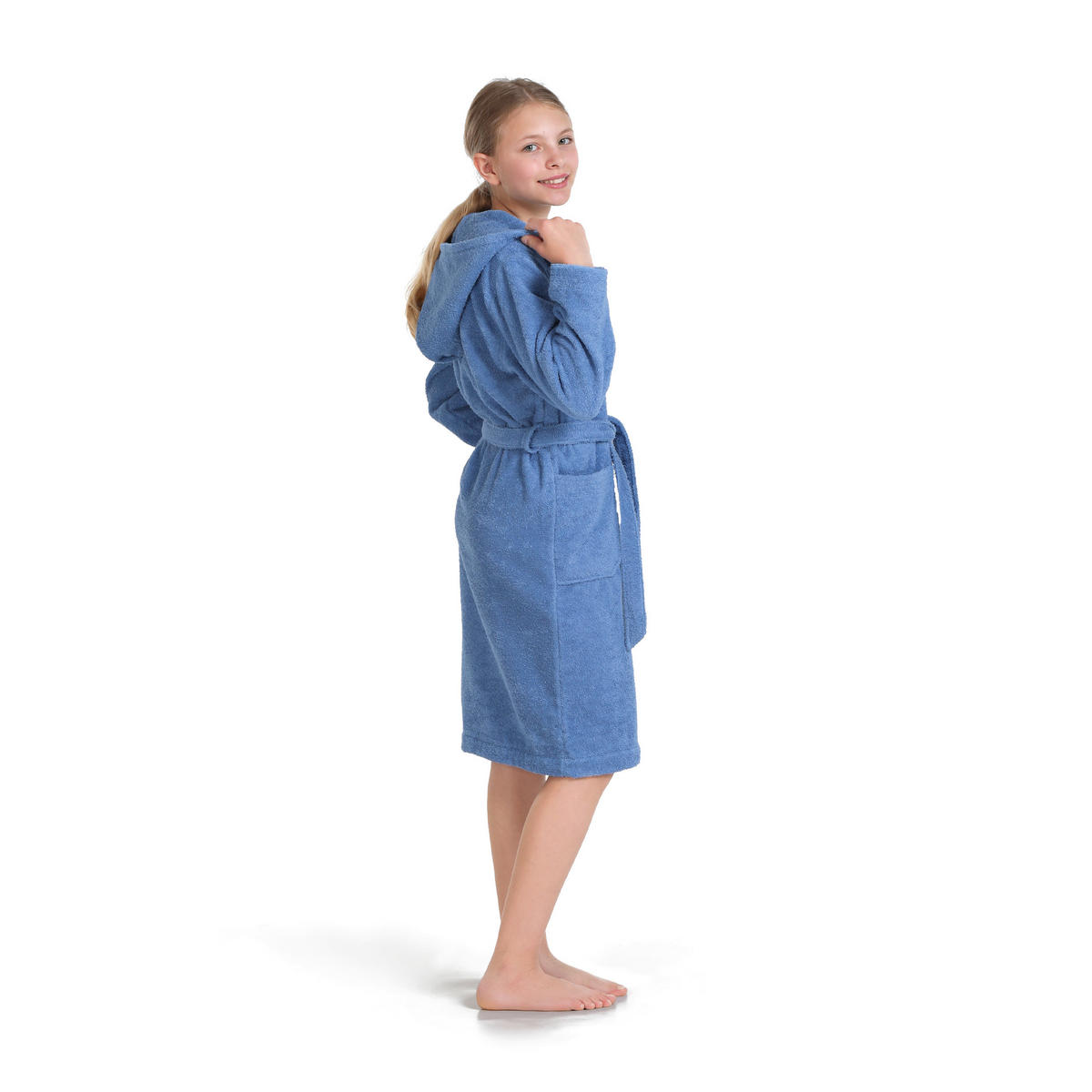 KINDERBADEMANTEL 164  - Blau, Basics, Textil (164null) - Moeve