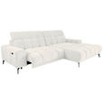 ECKSOFA inkl.Funktionen Beige Chenille  - Beige/Schwarz, MODERN, Textil/Metall (300/195cm) - Xora