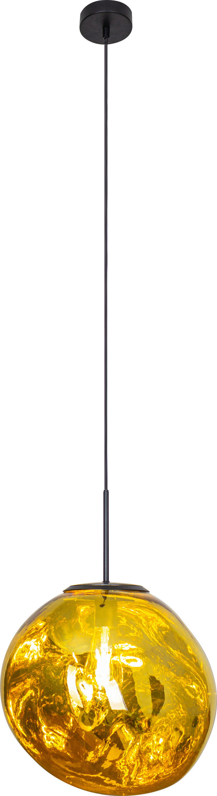 HÄNGELEUCHTE Canopus 36/150 cm - Gelb, Basics, Glas (36/150cm)