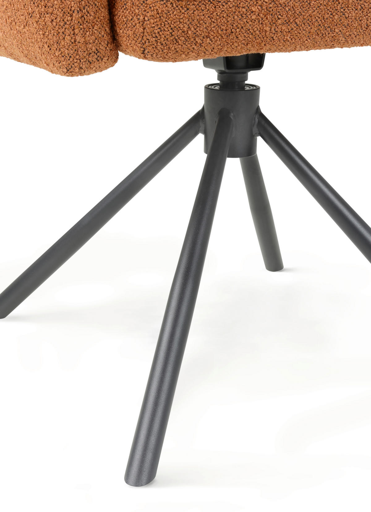 ARMLEHNSTUHL  in Stahl Webstoff, Bouclé  - Rostfarben/Schwarz, Basics, Textil/Metall (63/87/63,5cm) - Tom Tailor