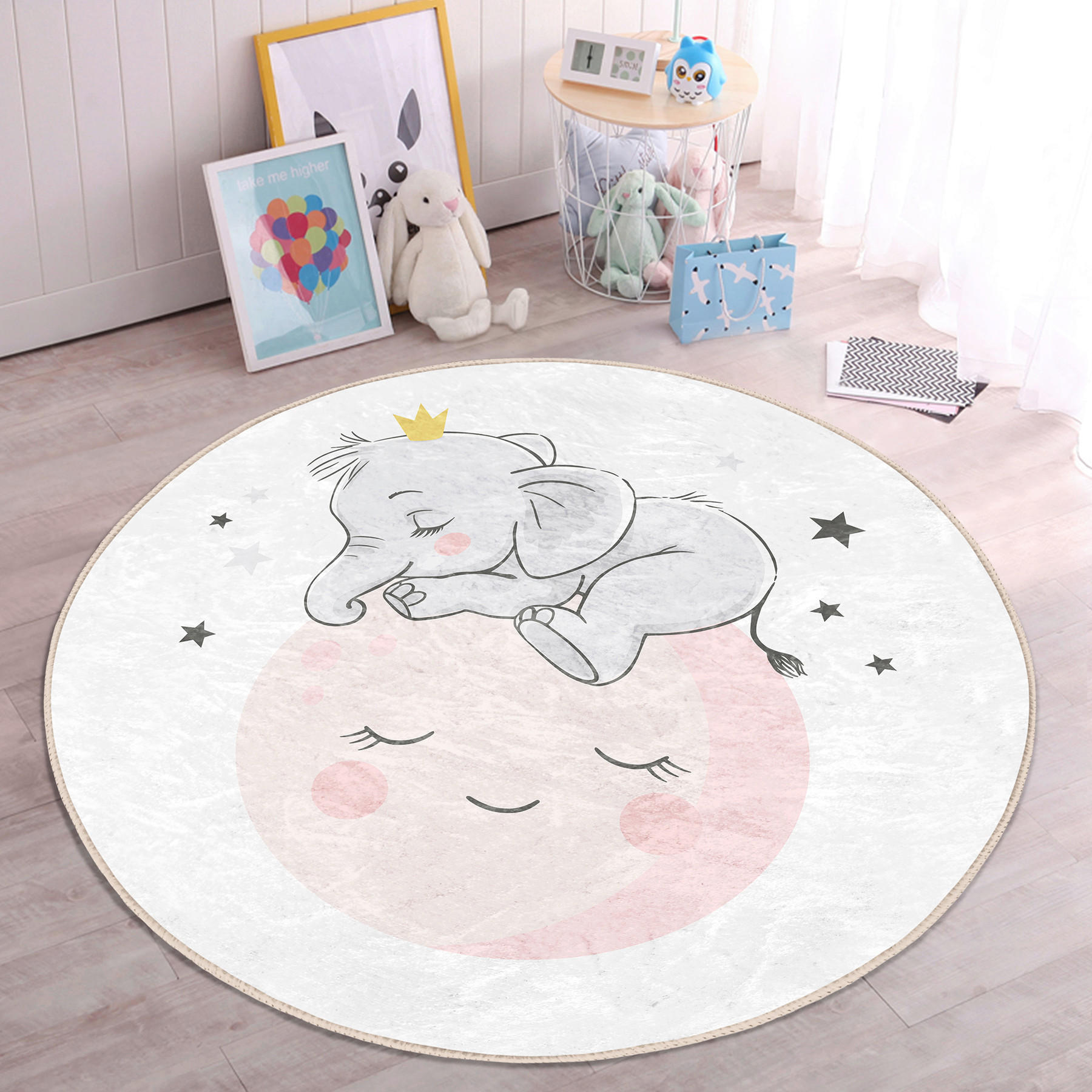 KINDERTEPPICH  Wohnzimmer 120/120 cm Multicolor rund  - Multicolor, Basics, Textil (120/120cm)