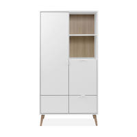 HIGHBOARD Geneva  in 78/155/40 cm  - Eichefarben/Weiß, Design, Holzwerkstoff/Kunststoff (78/155/40cm) - MID.YOU