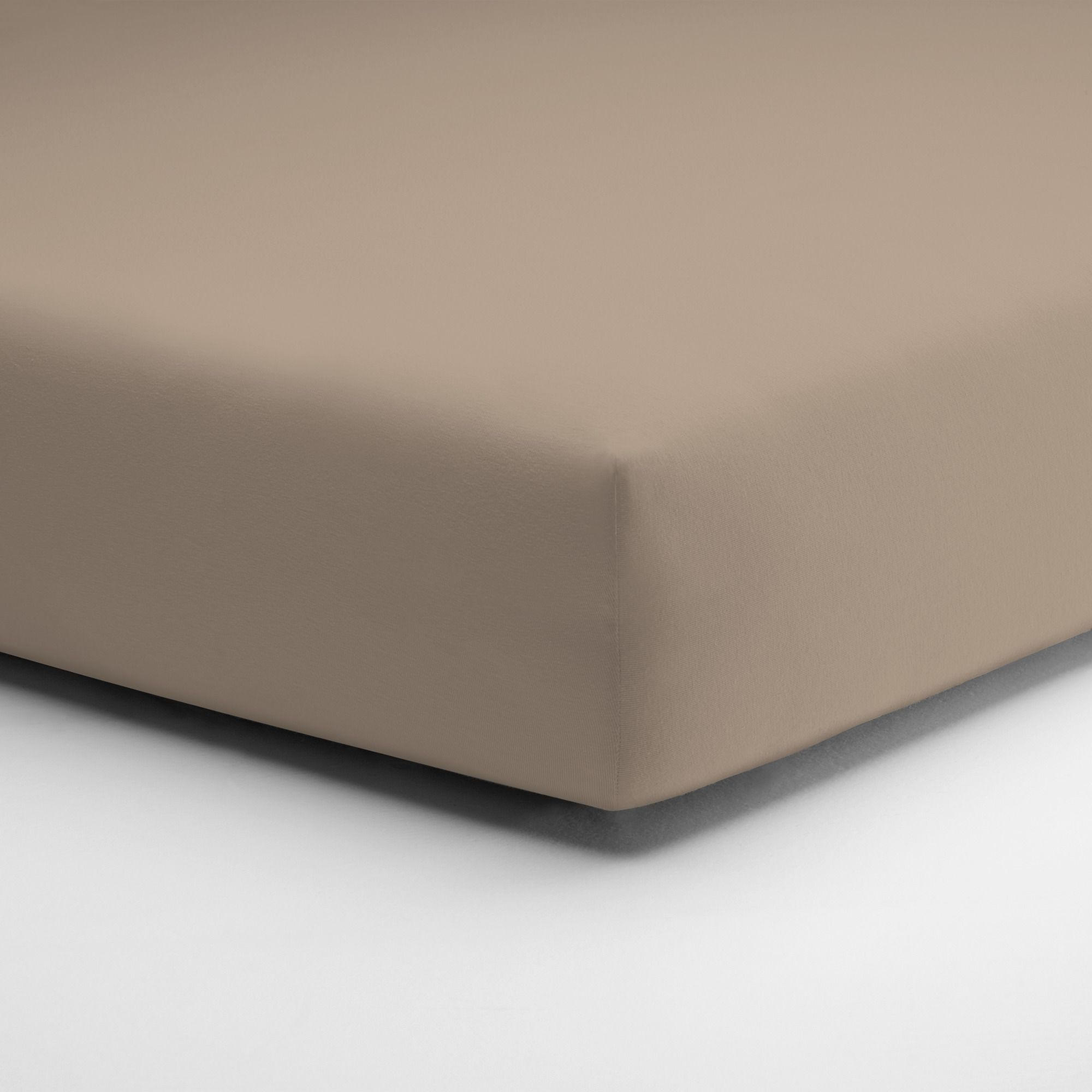 ČARŠAV SA LASTIŠEM BASIC 160/200 cm - sivobraon, Osnovno, tekstil (160/200cm) - Schlafgut