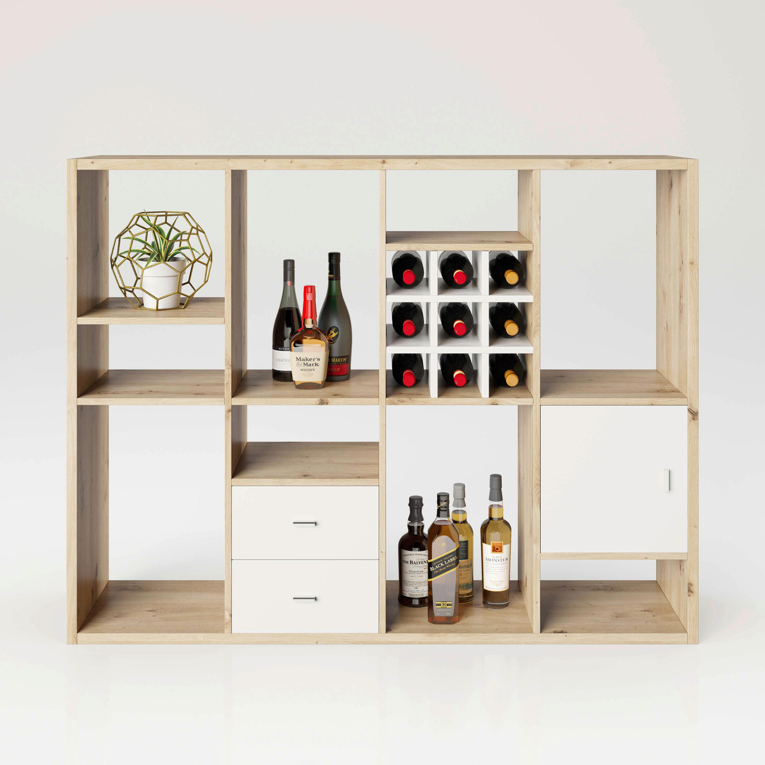 REGAL Eiche Artisan  - Eiche Artisan, Basics, Holzwerkstoff (113/147/34cm) - MID.YOU