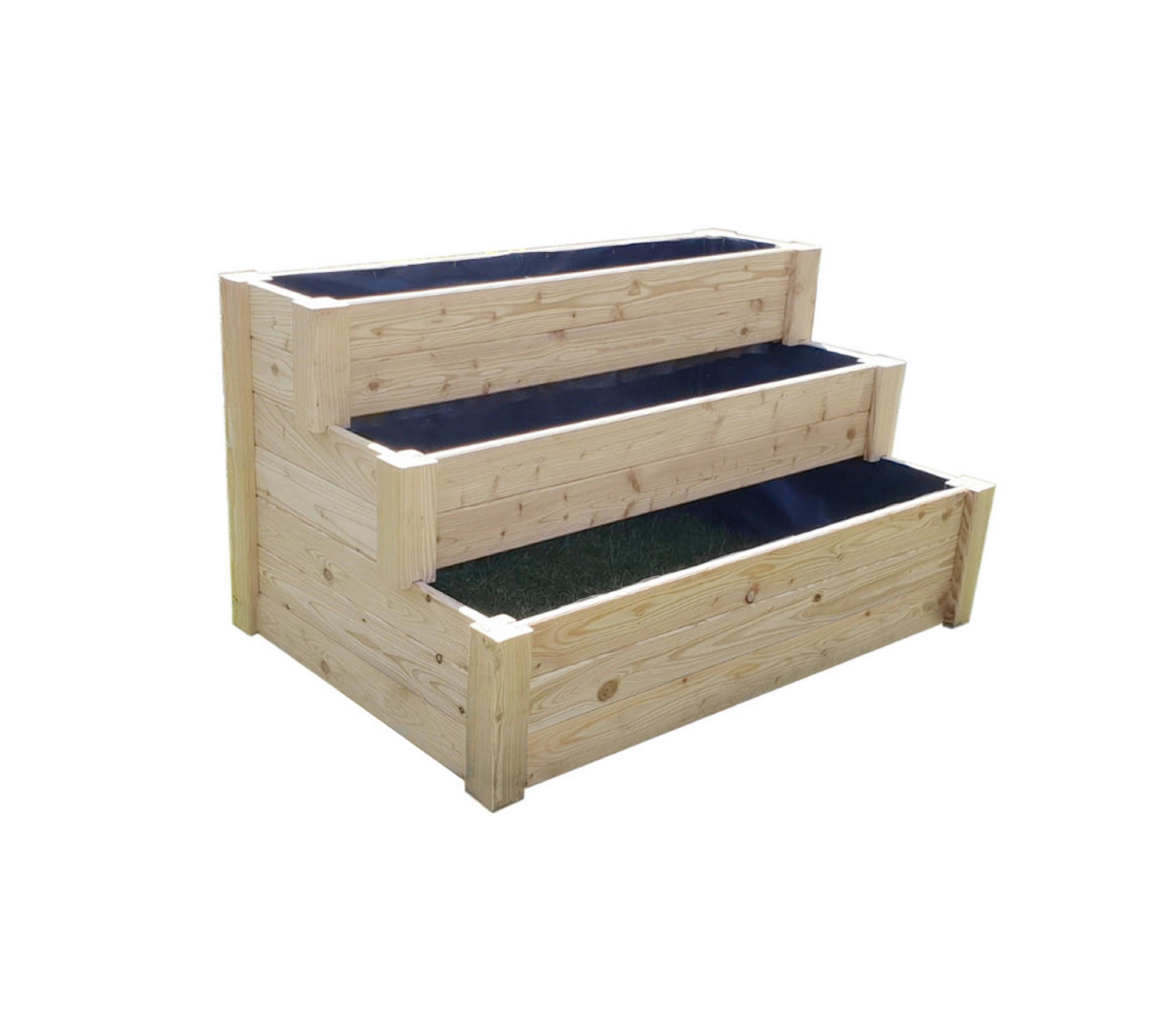 HOCHBEET 76/64/120 cm  - Lärchefarben, Basics, Holz (76/64/120cm)