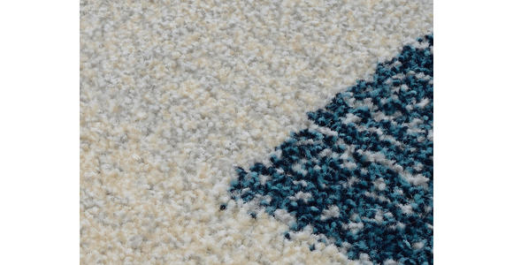 WEBTEPPICH 65/130 cm Palazzo Bloc Blau, Gelb, Grau - Blau/Gelb, LIFESTYLE, Textil (65/130cm) - Novel