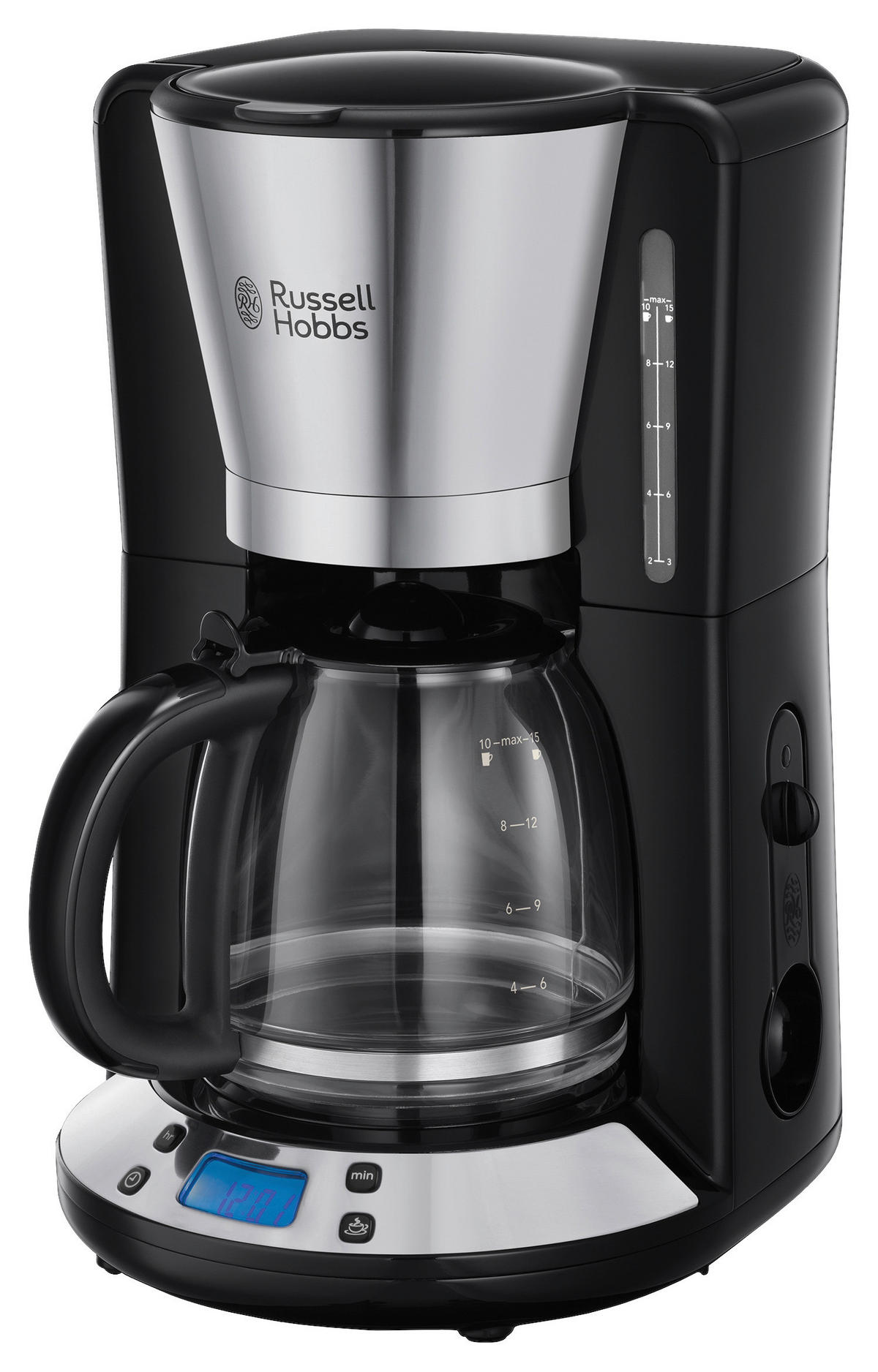 FILTERKAFFEEMASCHINE Victory 24030-56  - Schwarzchrom, Basics, Glas/Kunststoff (21,2/35,3/23,7cm) - Russell Hobbs