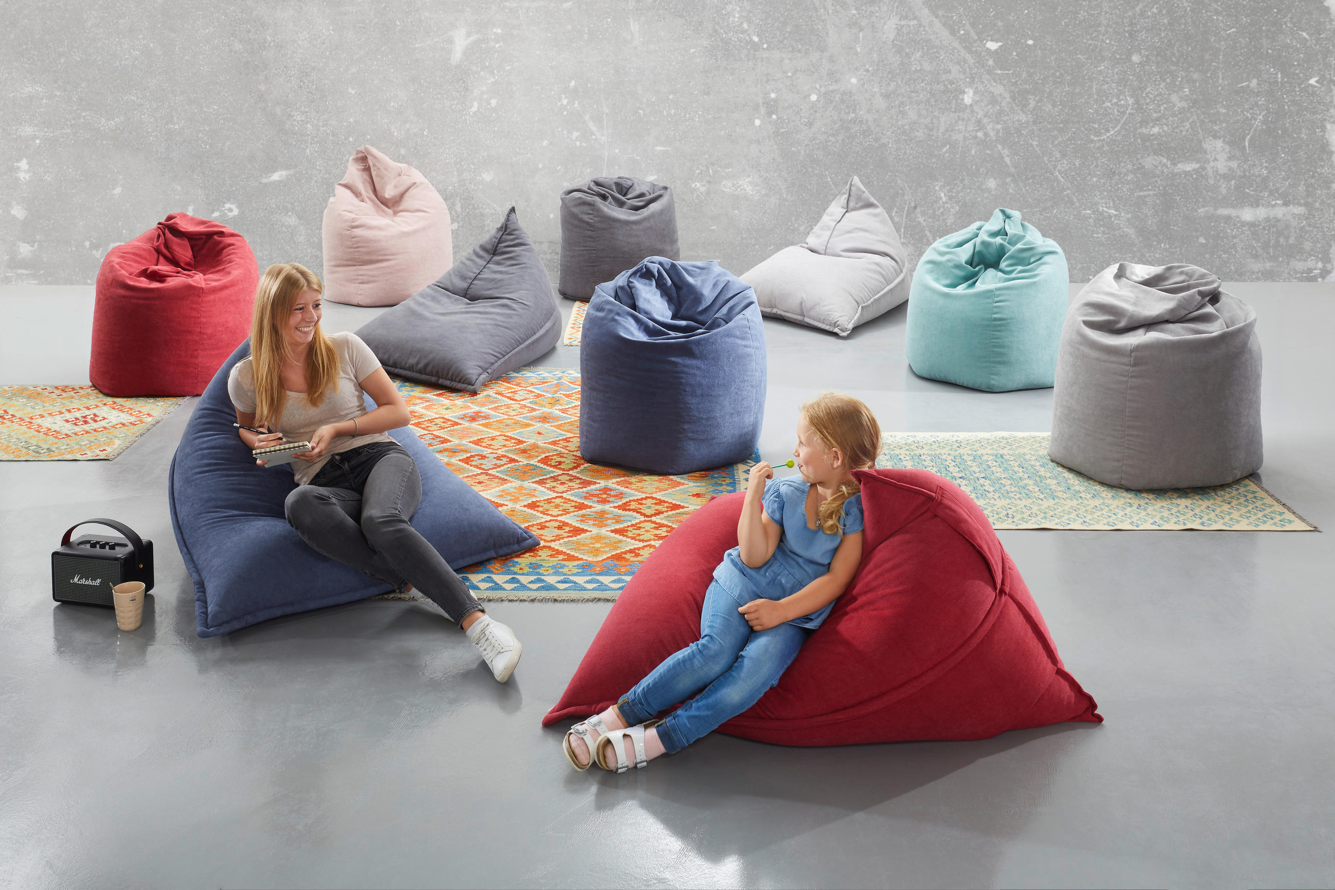 SITZSACK Webstoff Blau 250 L  - Blau, KONVENTIONELL, Textil (98/80/125cm) - Xora