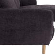 ECKSOFA Dunkelgrau Flachgewebe  - Dunkelgrau/Buchefarben, KONVENTIONELL, Holz/Textil (230/144cm) - Carryhome
