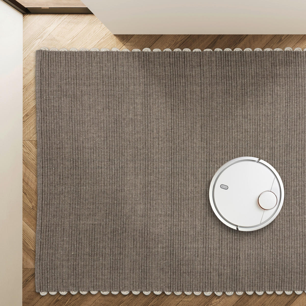 HANDWEBTEPPICH 160/230 cm Omira Dunkelgrau rechteckig  - Dunkelgrau, Basics, Textil (160/230cm) - Schöner Wohnen