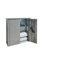 GERÄTESCHRANK - Grau, Basics, Metall (132/140/57cm) - Biohort