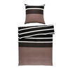 WENDEBETTWÄSCHE J.D. Makosatin 135/200 cm  - Schwarz/Braun, Basics, Textil (135/200cm) - Janine