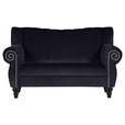 2-SITZER-SOFA  in Chenille Schwarz  - Schwarz, Design, Holz/Textil (168/96/75cm) - Ambia Home