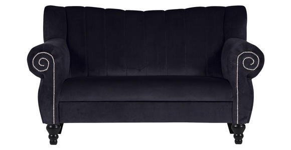 2-SITZER-SOFA  in Chenille Schwarz  - Schwarz, Design, Holz/Textil (168/96/75cm) - Ambia Home