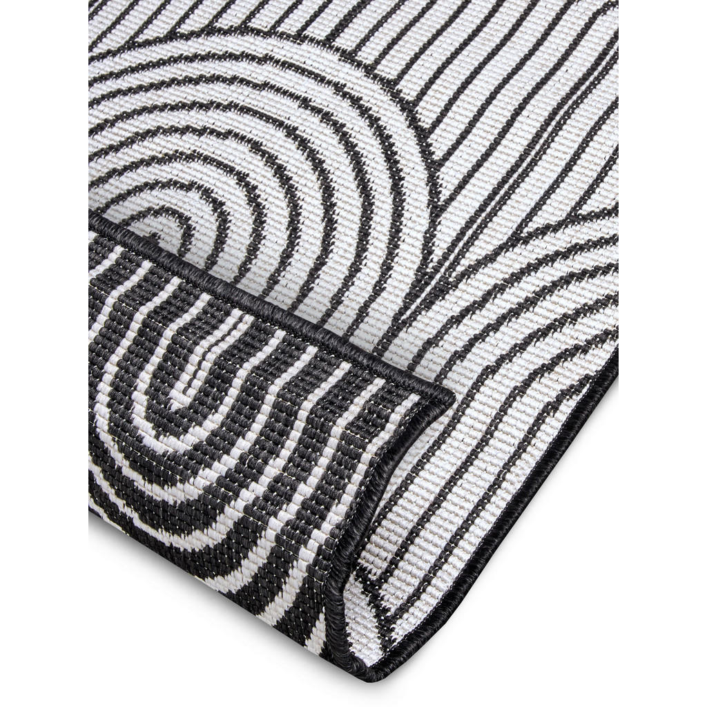 Thumbnail - Xxxl Outdoorteppich Pangli, Schwarz, Weiß, Kunststoff, geometrisch, rechteckig, 200x290 cm, Oeko-Tex® Standard 100, für ...
