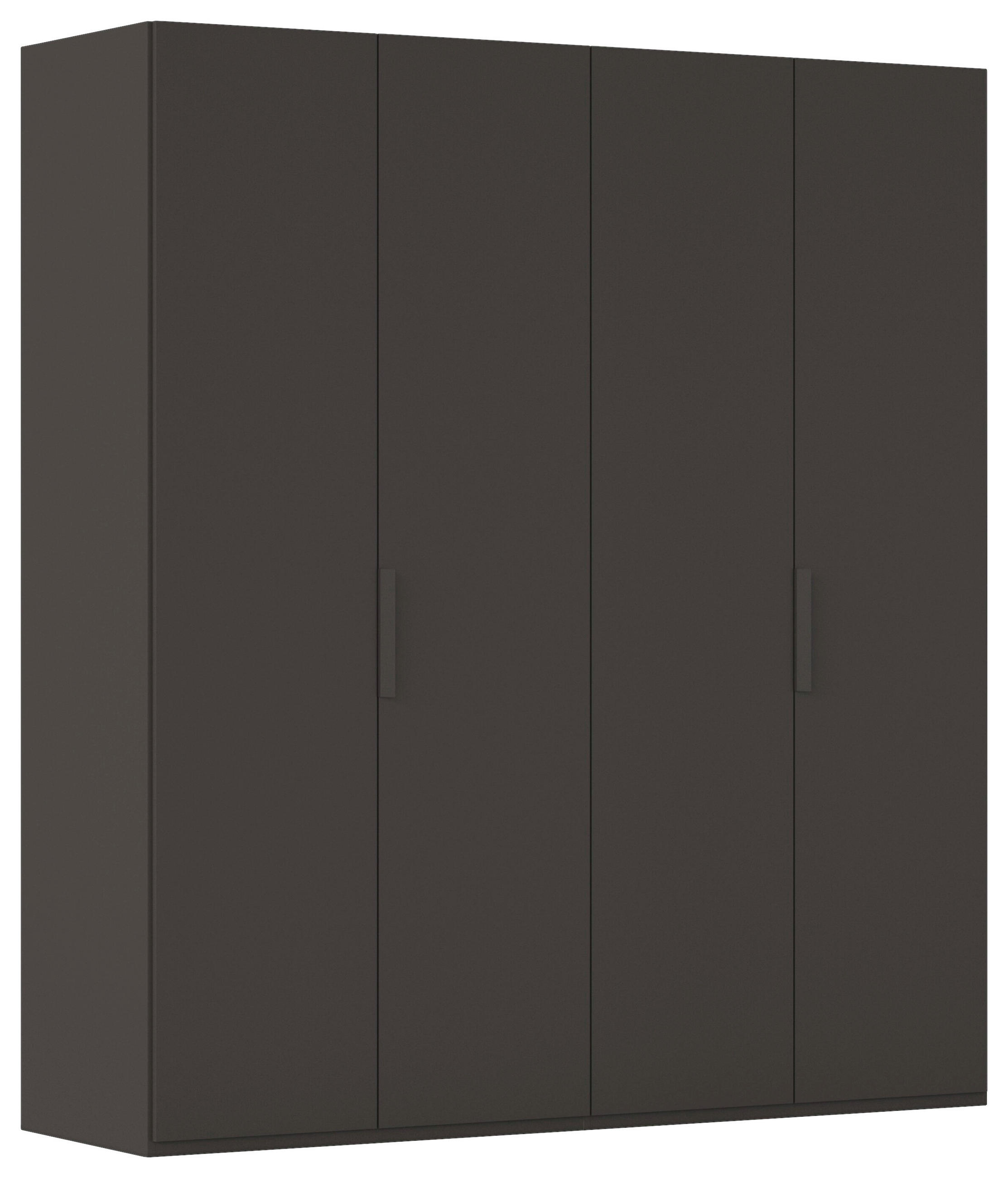 DREHTÜRENSCHRANK 201/223/61 cm,  in Graphitfarben, 4-türig  - Graphitfarben, Basics, Holzwerkstoff/Metall (201/223/61cm) - Novel