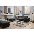 ECKSOFA  in Flachgewebe Dunkelgrau  204/341 cm  - Dunkelgrau/Schwarz, Design, Textil/Metall (204/341cm) - Xora