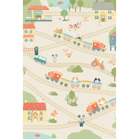 KINDERTEPPICH Living Verovia 120/180 cm  in Creme, Koralle, Salbeigrün  - Koralle/Salbeigrün, Trend, Kunststoff/Textil (120/180cm) - Lindorug