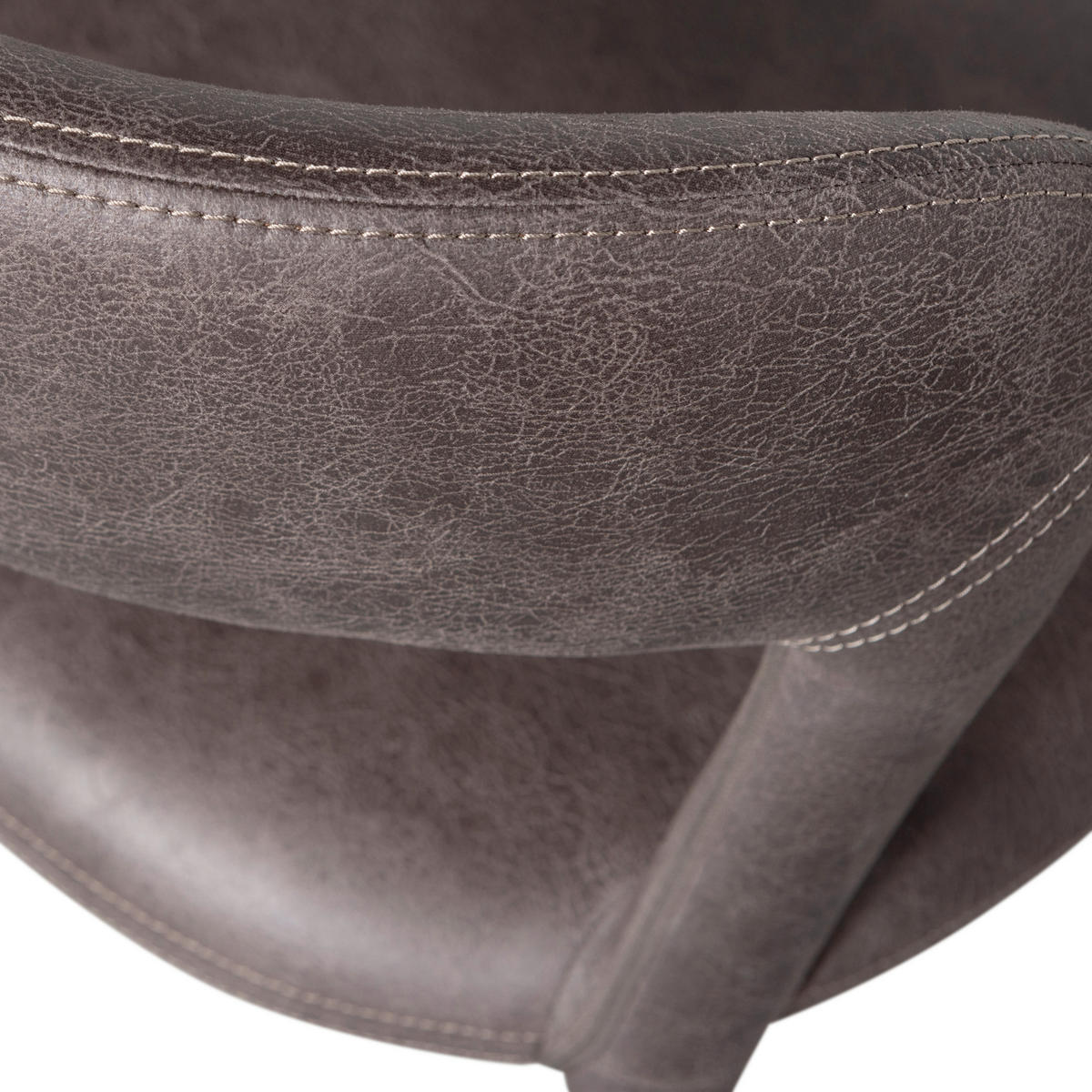 STUHL-SET 2 Stück  Lederlook  - Schwarz/Grau, MODERN, Kunststoff/Textil (51/76/56cm) - Livetastic