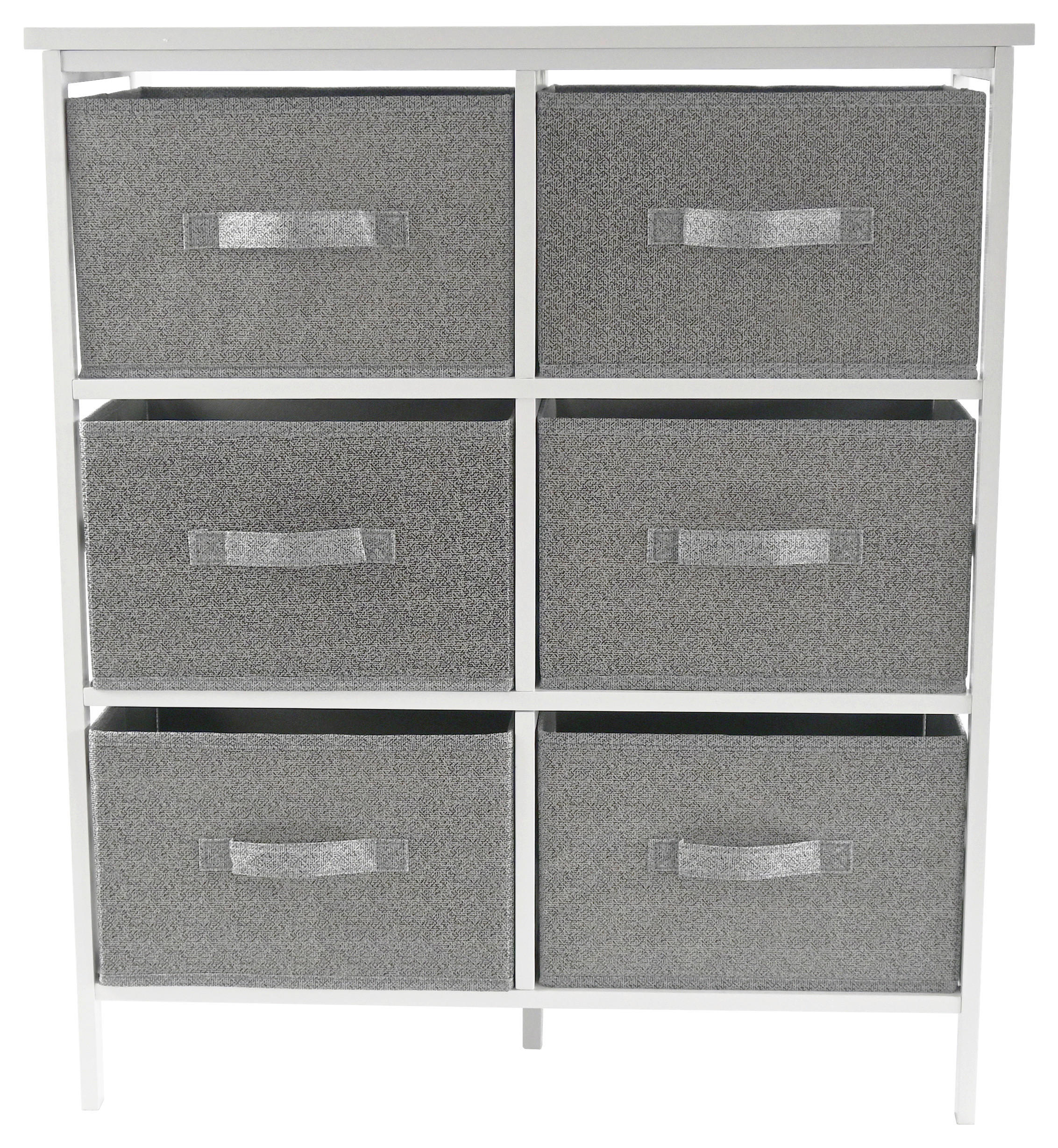 REGAL  70/80/30 cm Grau, Weiß  - Weiß/Grau, Basics, Karton/Holz (70/80/30cm) - Carryhome